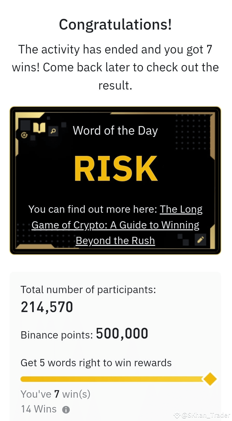 WORDOFTHEDAY✓ #Binance #PuzzleGames #challenge | Çrypto_Ɓoƴƴ on Binance  Square