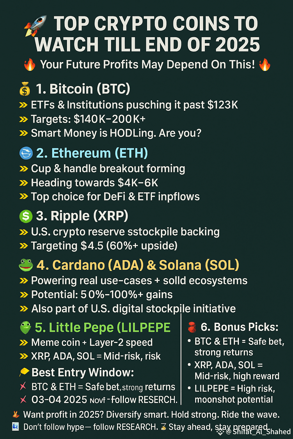 🚀 TOP CRYPTO COINS TO WATCH TILL END OF 2025 🚀 🔥 Your | Shifat_Al_Shahed  on Binance Square