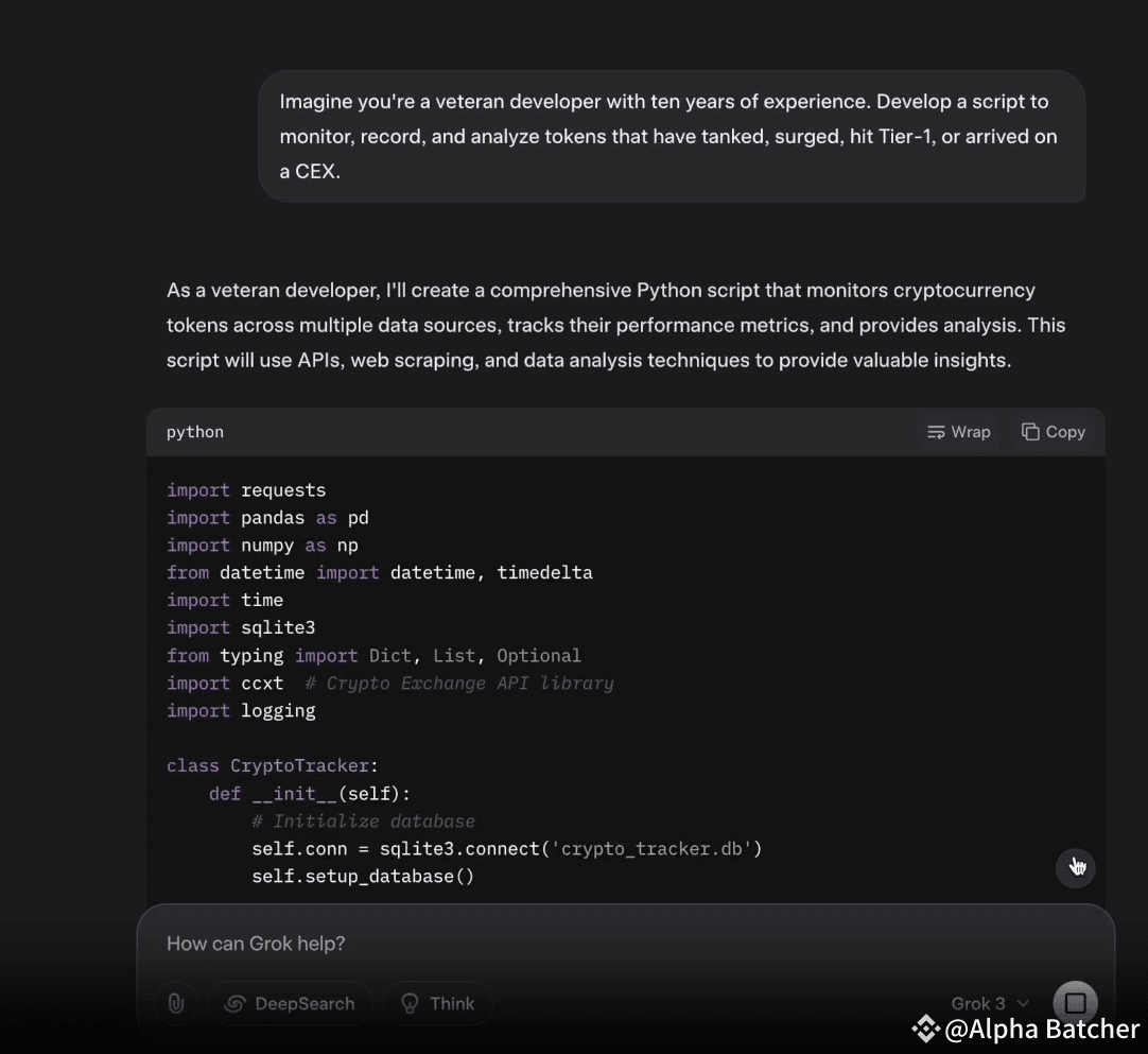I CREATED A FULL-FLEDGED TRADING APP USING GROK 3 | Alpha Batcher on  Binance Square