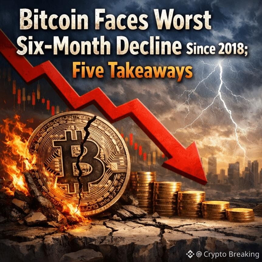 Bitcoin Faces Worst Six-Month Decline Since 2018; Five Takeaways
