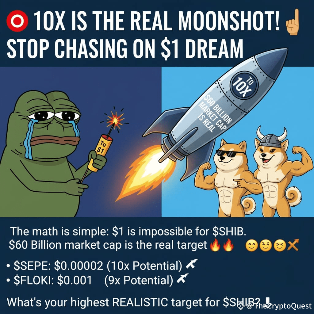 🛑 10X IS THE REAL MOONSHOT! STOP CHASING THE 1 DOLLAR DREAM |  TheCryptoQuest on Binance Square