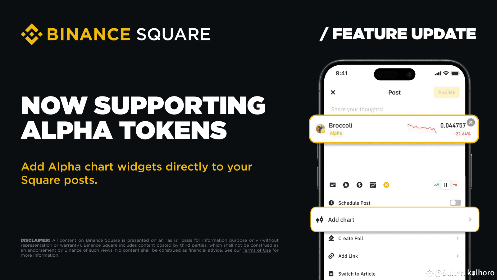 **🚀 Binance Square Update: Add Alpha Token Charts to Your | Azad haider ...