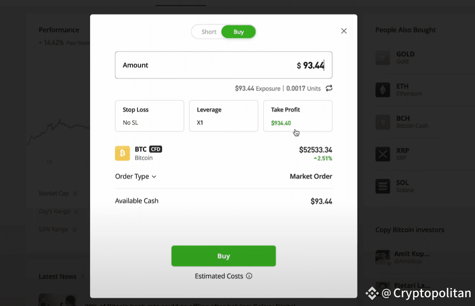 Best UK crypto exchanges : eToro