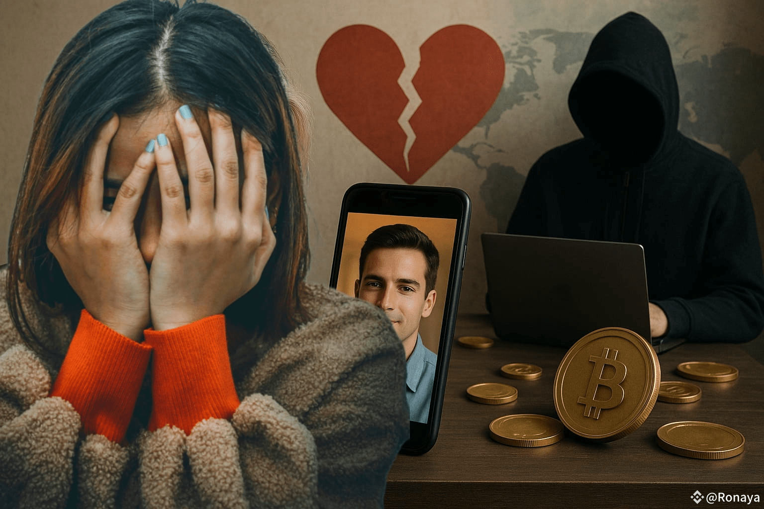 🚨浪漫诈骗通过加密货币诈骗使美国人损失数十亿美元💔💸 在美国，浪漫诈骗激增，使受害者损失数十亿美元—通常是通过| Madu_6发布于币安广场