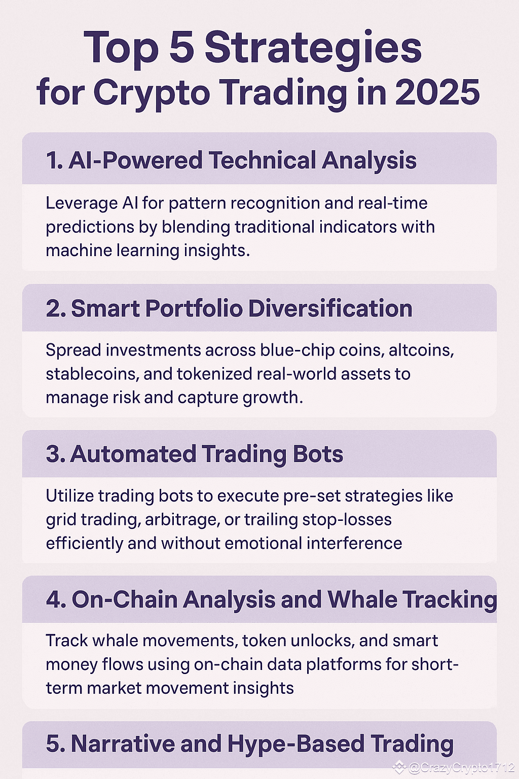 Top 5 Strategies for Crypto Trading in 2025 | CrazyCrypto1712 on Binance  Square