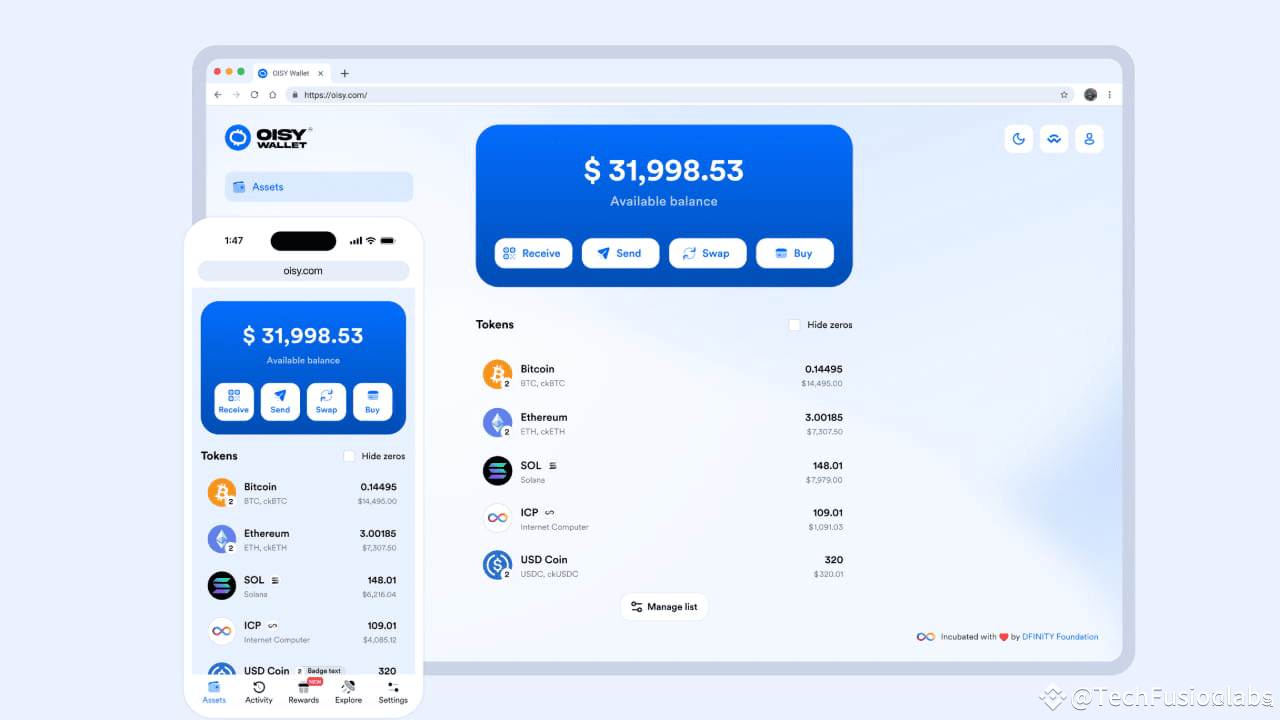 OISY Wallet: A New Paradigm of Fully On-Chain Digital Asset Terminal  Reconstructed by Chain Fusion Technology | TechFusionlabs on Binance Square