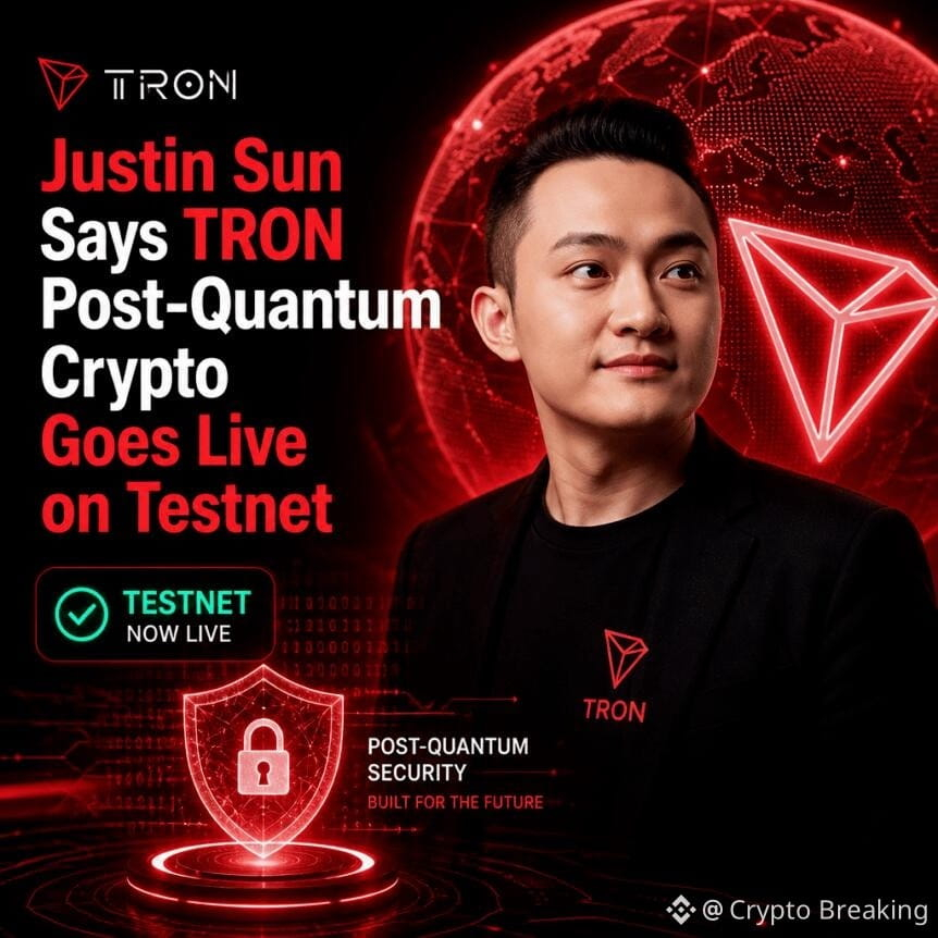 Justin Sun Says Tron Post-Quantum Crypto Goes Live On Testnet