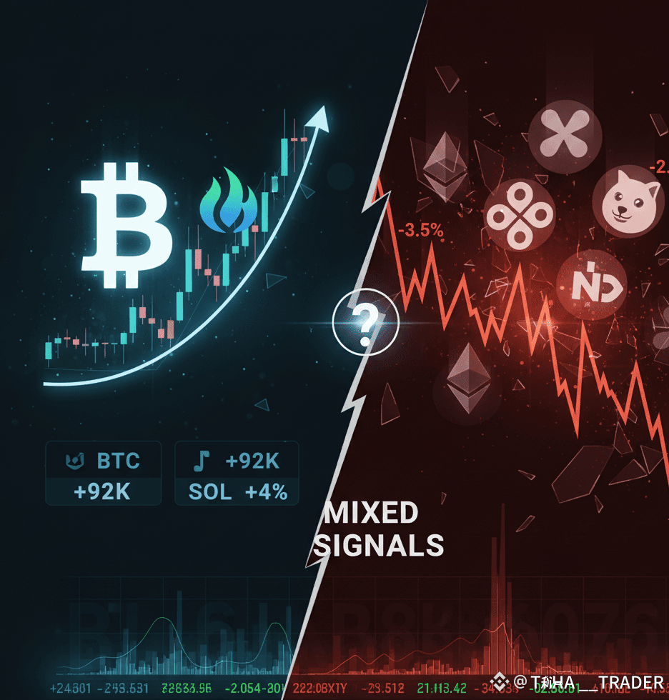 SOL $BTC 🔥 Crypto Prices Today: Bitcoin Holds $92K, | TAHA __TRADER on  Binance Square