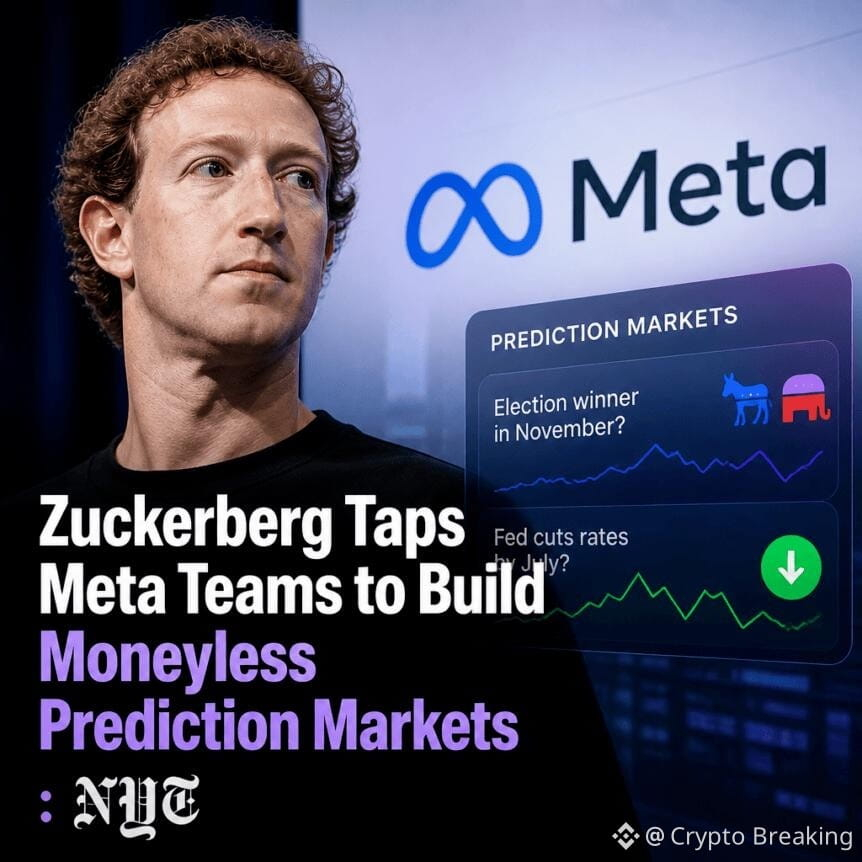 Zuckerberg Taps Meta Teams To Build Moneyless Prediction Markets: Nyt