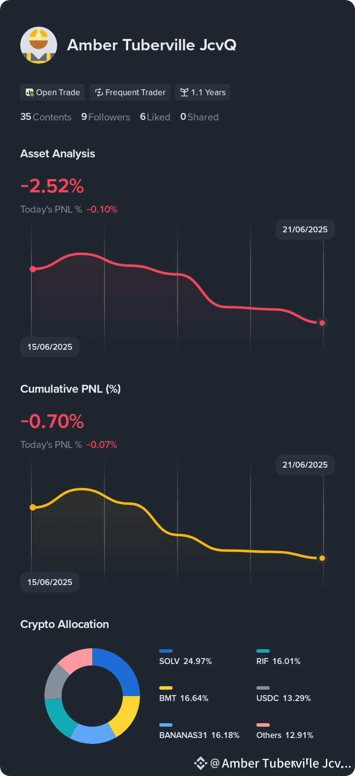 See my returns and portfolio breakdown. Follow for | Rubinaakter687 on  Binance Square