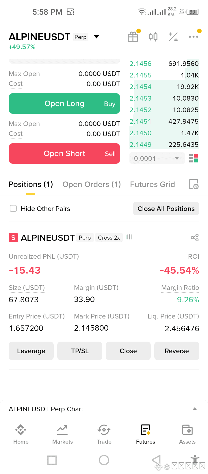 ALPINE Please Suggest ... hOld or clOose... Near to #Liqui | عمران on  Binance Square
