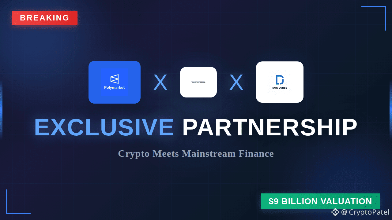 Polymarket 与华尔街日报& Dow Jones 合作| CryptoPatel发布于币安广场