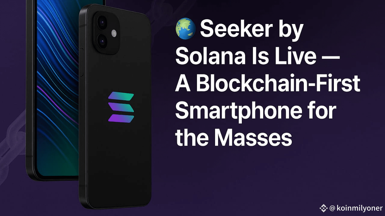 Seeker by Solana Is Live — A Blockchain-First Smartphone for the Masses |  koinmilyoner on Binance Square