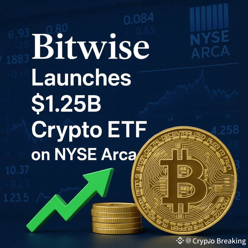 Bitwise Launches $1.25b Crypto Etf On Nyse Arca, Offering Top Digital Assets