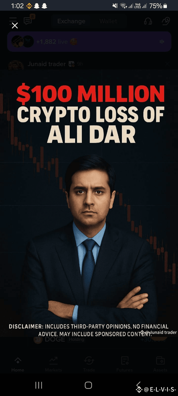 It seems the story of a $100 million crypto loss involving | HALLN on  Binance Square
