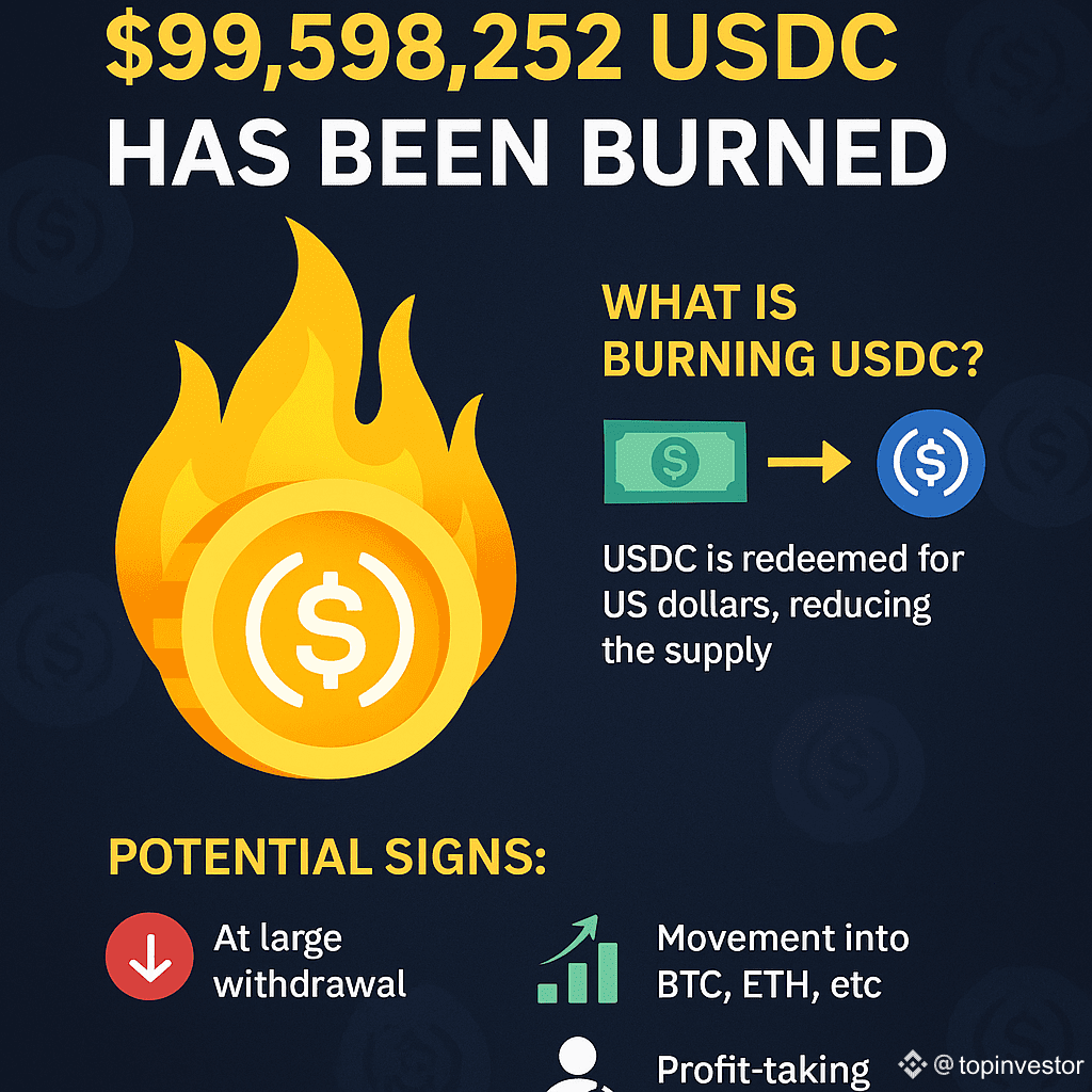 🔥 99,598,252 USDC Vừa Bị Đốt – Điều Gì Đang Xảy Ra Phía Sau Hậu Trường? 💥  | topinvestor على Binance Square
