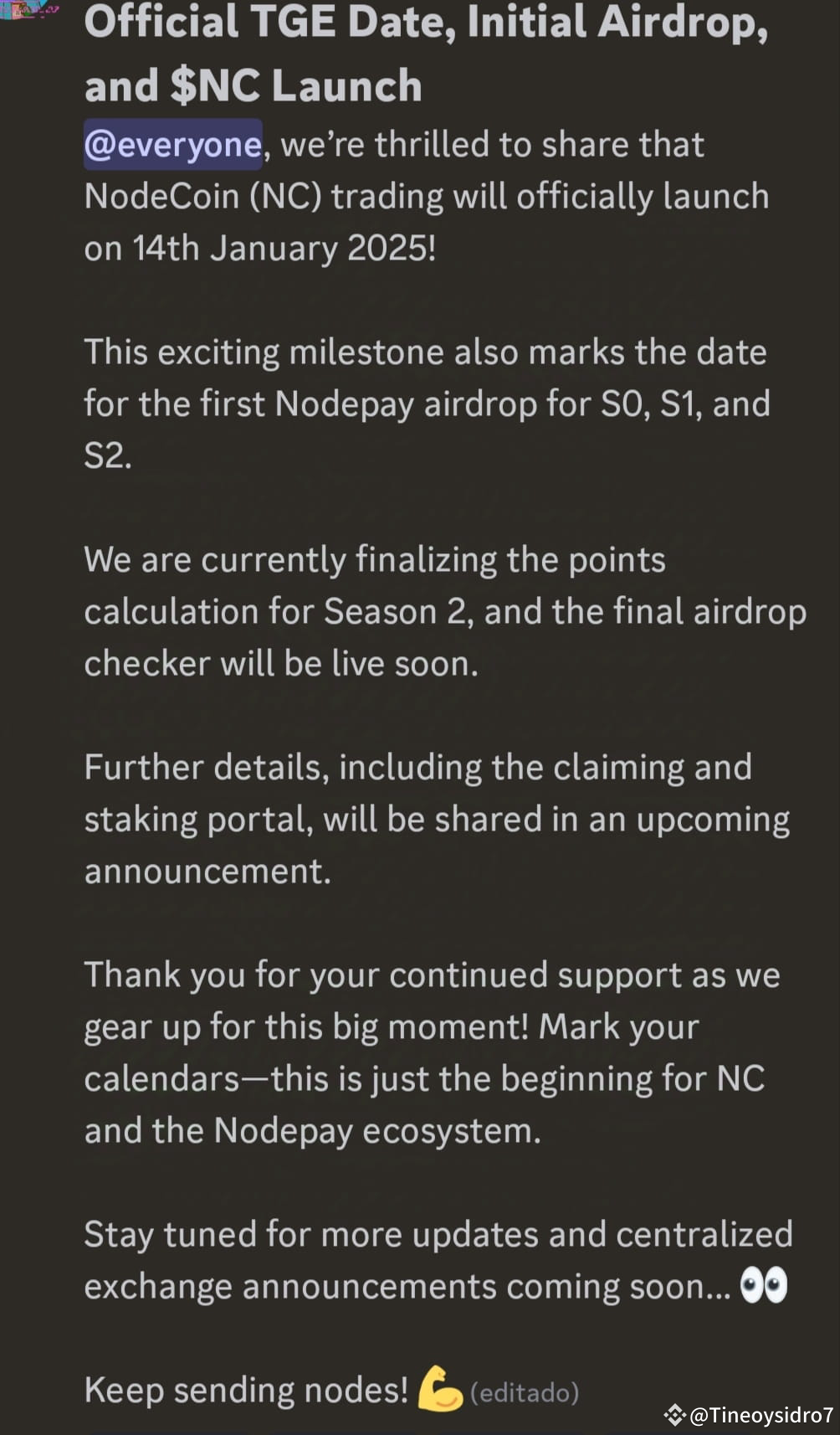 ⛔ Airdrop Nodepay Update 💥 Official TGE date, initial | Tineoysidro7 on  Binance Square
