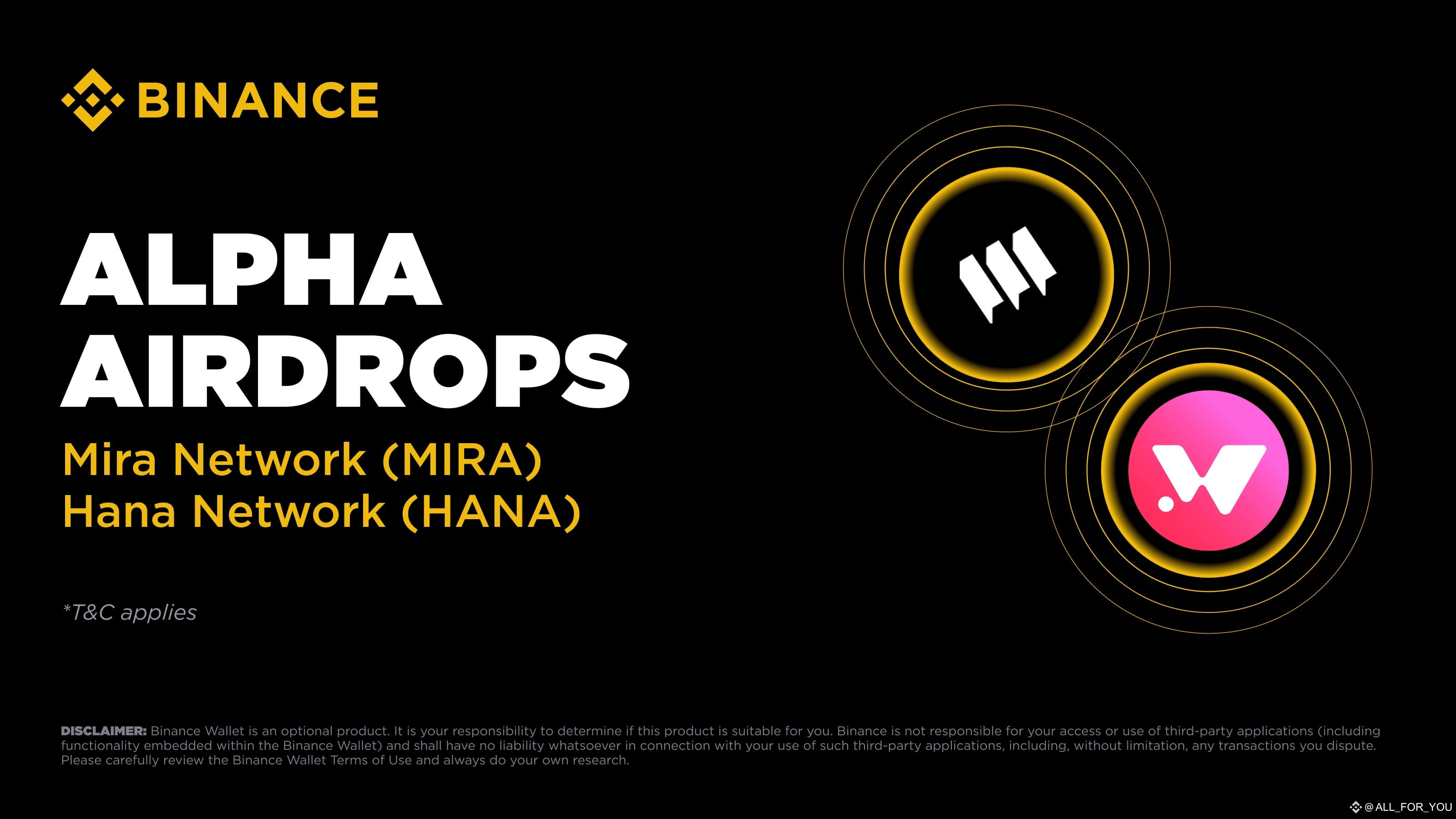 Binance Alpha is the first platform to feature Hana Network | ALL_FOR ...