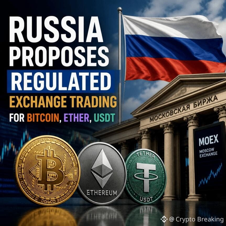 Russia Proposes Regulated Exchange Trading For Bitcoin, Ether, Usdt
