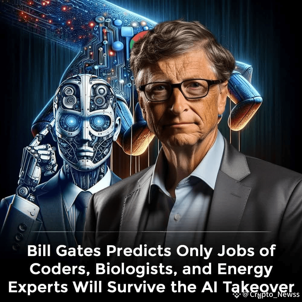 Bill Gates predicts AI will wipe out most routine jobs, | Crypto_Newss on  Binance Square