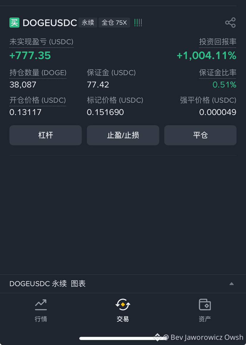 DOGE 模拟盘回报率1000，实在没资金投，小赚几十u。预估涨到0.16才会回调。现在很多人做空，等着看吧，绝对到0 | Bev  Jaworowicz Owsh στο Binance Square