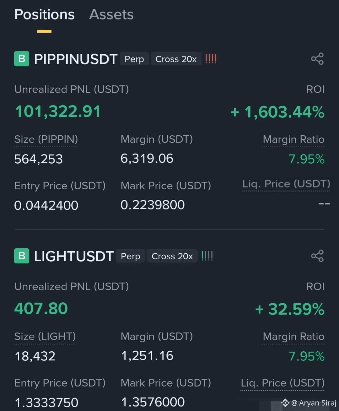 我把6,000美元变成了100,000美元🚀💸 一次交易就完成了💥 🚀 $pippin , $LIGHT | Aryan  Siraj发布于币安广场
