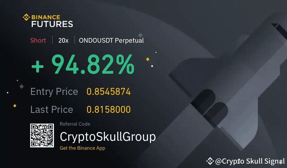$ONDO free signal 3rd target Hit 🎯 | Crypto Skull Signal on Binance Square