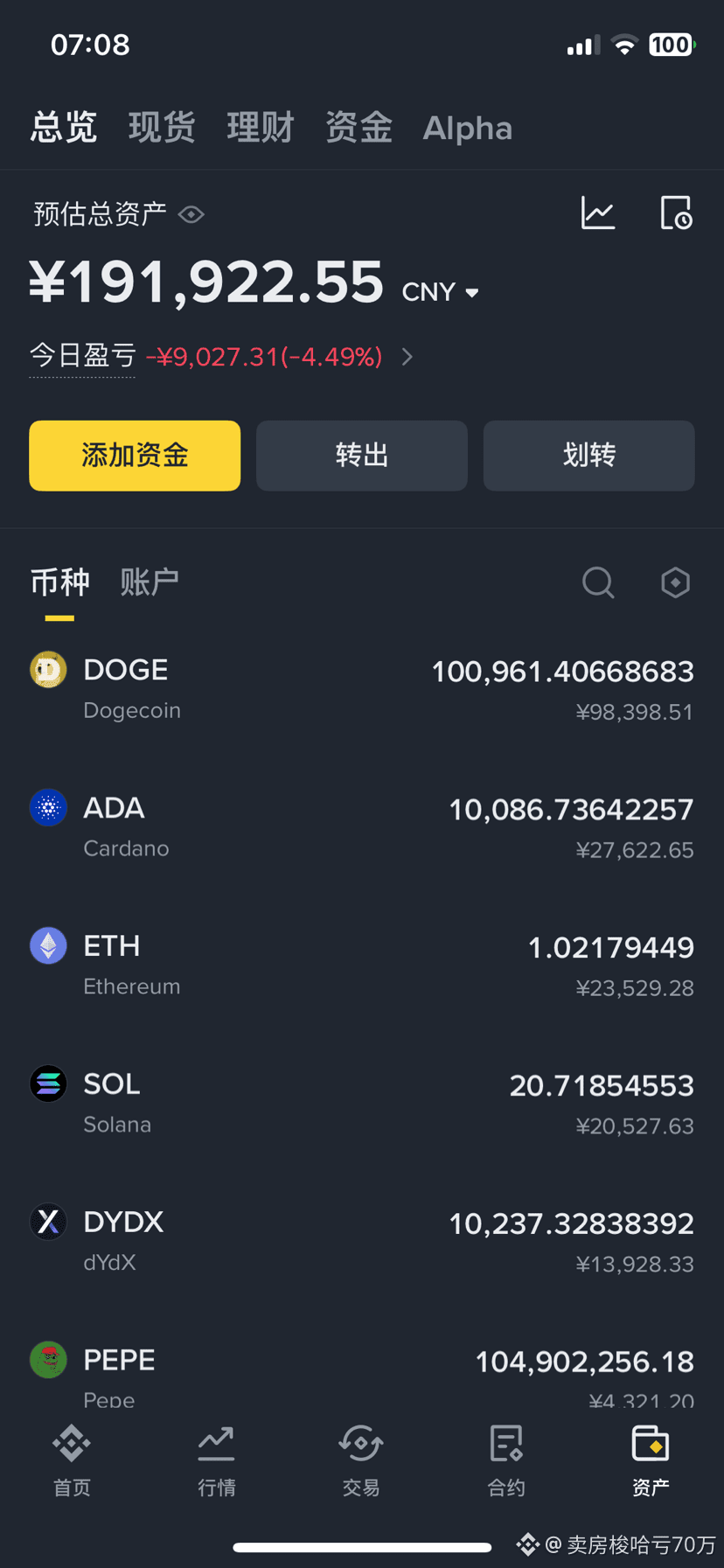 DOGE 今天又亏1万，继续扛吧| 卖房梭哈亏70万sur Binance Square