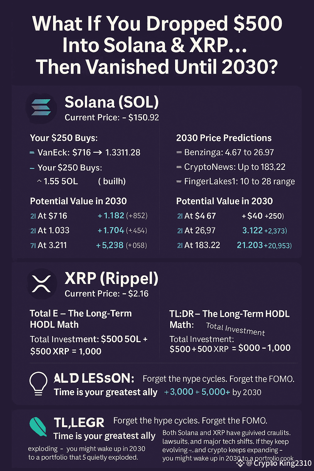 What If You Dropped $500 Into Solana & XRP… Then Vanished | Yousuf khan2310  on Binance Square