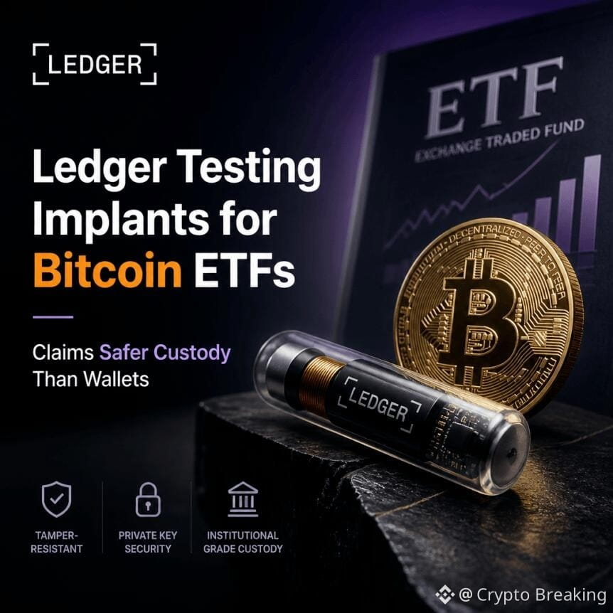 Ledger Testing Implants For Bitcoin Etfs, Claims Safer Custody Than Wallets