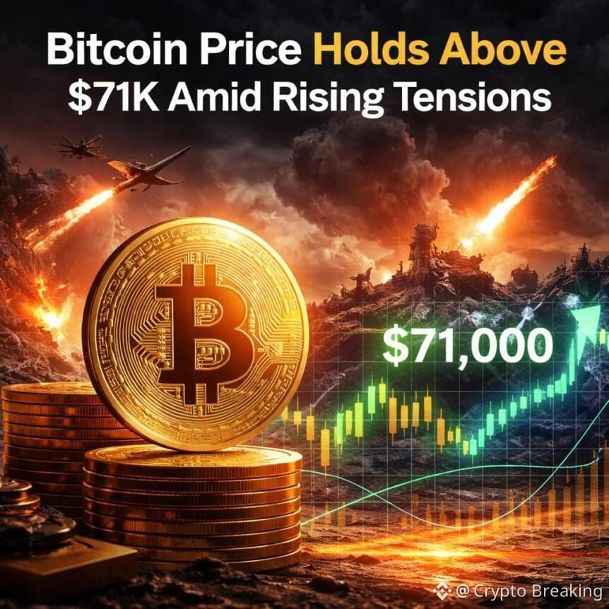 Bitcoin Price Holds Above $71k Amid Rising Tensions