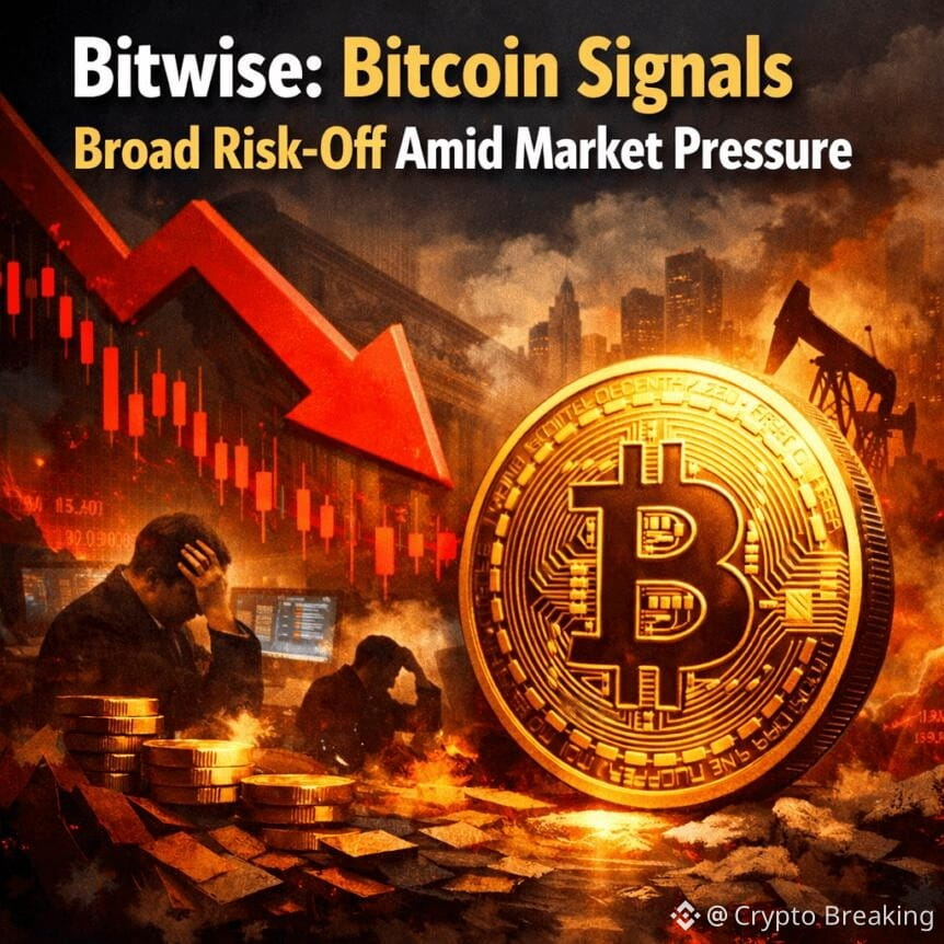 Bitwise: Bitcoin Signals Broad Risk-Off Amid Market Pressure