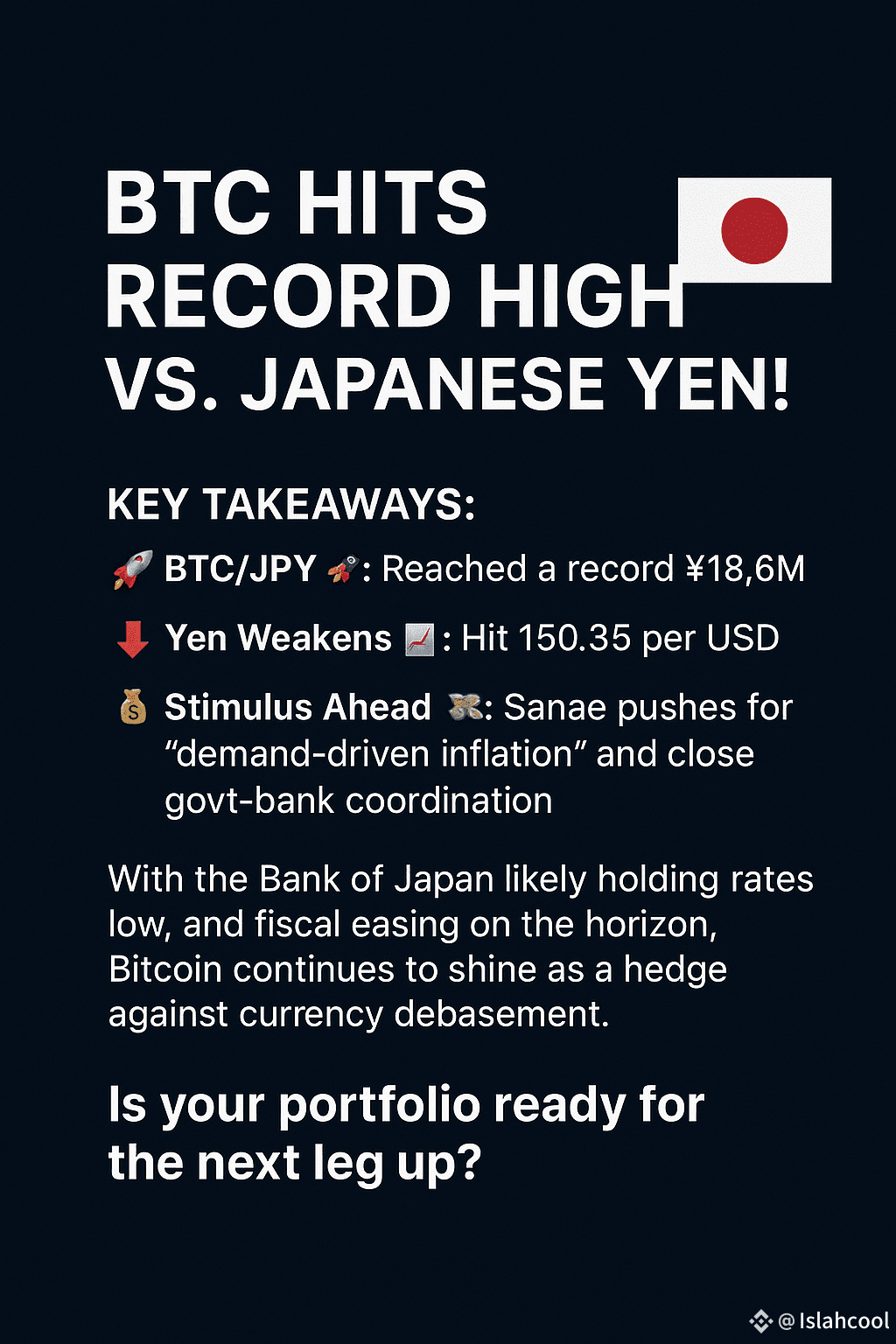 BTC Hits Record High vs. Japanese Yen! 🚀🇯🇵 Bitcoin just | Islahcool on  Binance Square