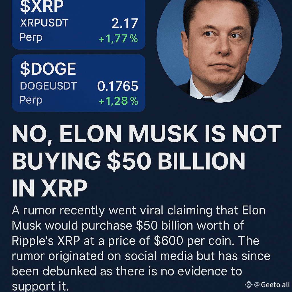 No Truth to Rumor That Elon Musk Is Buying $50 Billion in | Geeto ali on  Binance Square