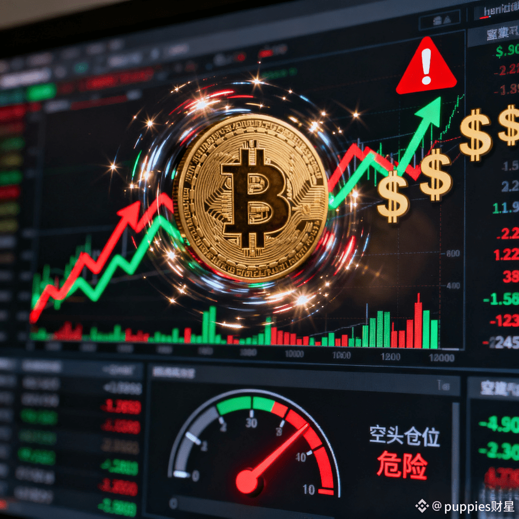 惊爆！比特币再涨一波，百亿空头就要被团灭？😱 据市场消息，如果BTC冲到96,900美元，将近102亿美元的空头杠杆| 小奶狗財星