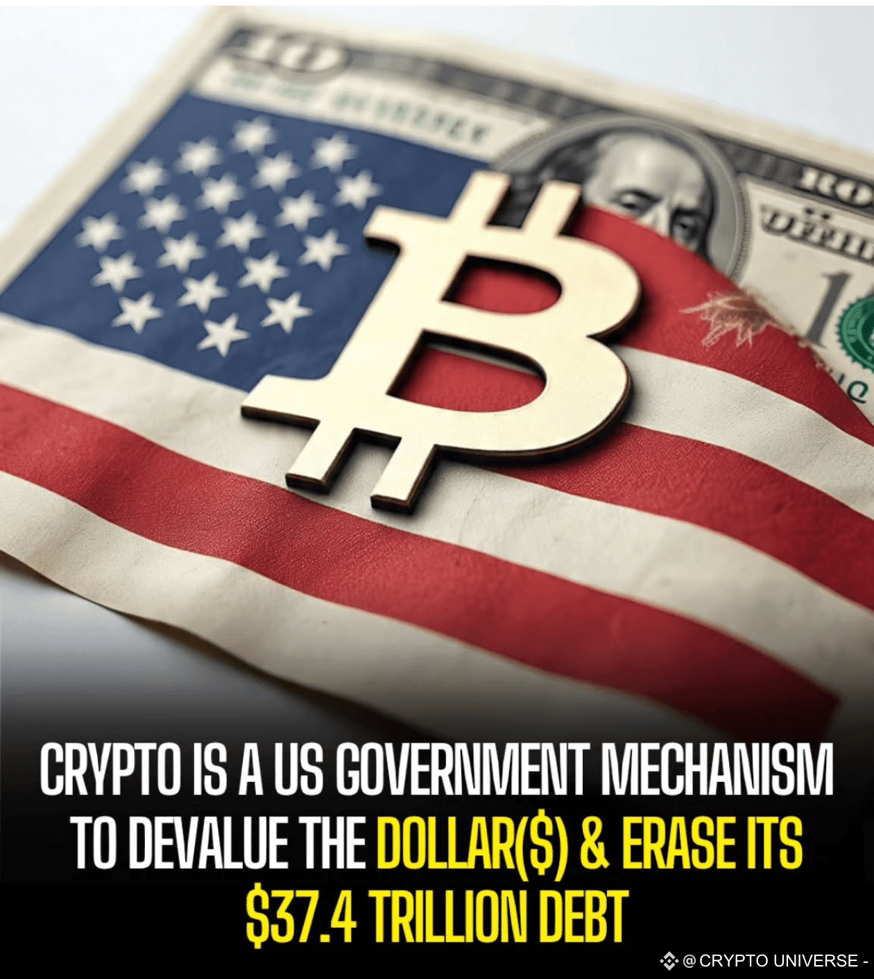 CRYPTO is a US GOVERNMENT mechanism to devalue the $$$ & era | CRYPTO  UNIVERSE - on Binance Square