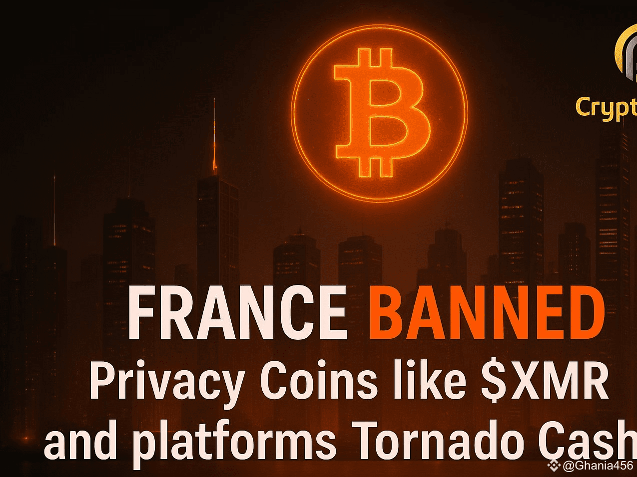 XMR 🔥🔥La France interdit les cryptomonnaies privées ! Dan | 我的爱人- HABIBI  sur Binance Square