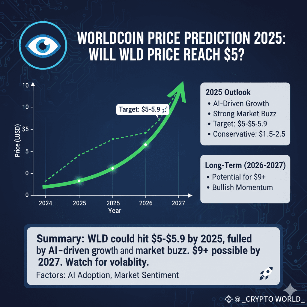 Worldcoin #PricePrediction 2025 : Will $WLD Price Reach | _CRYPTO WORLD_ on  Binance Square