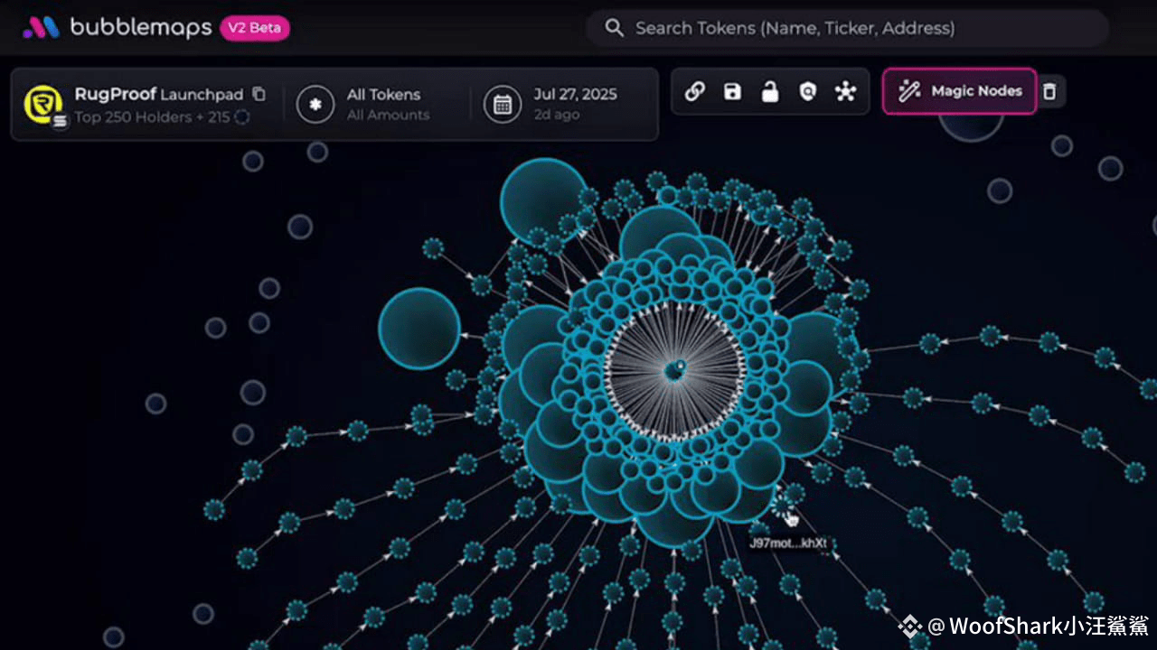 Decoding the Wallet World with Bubble Charts: Bubblemaps Teaches You to  Understand On-Chain Dynamics | WoofShark小汪鯊鯊 on Binance Square