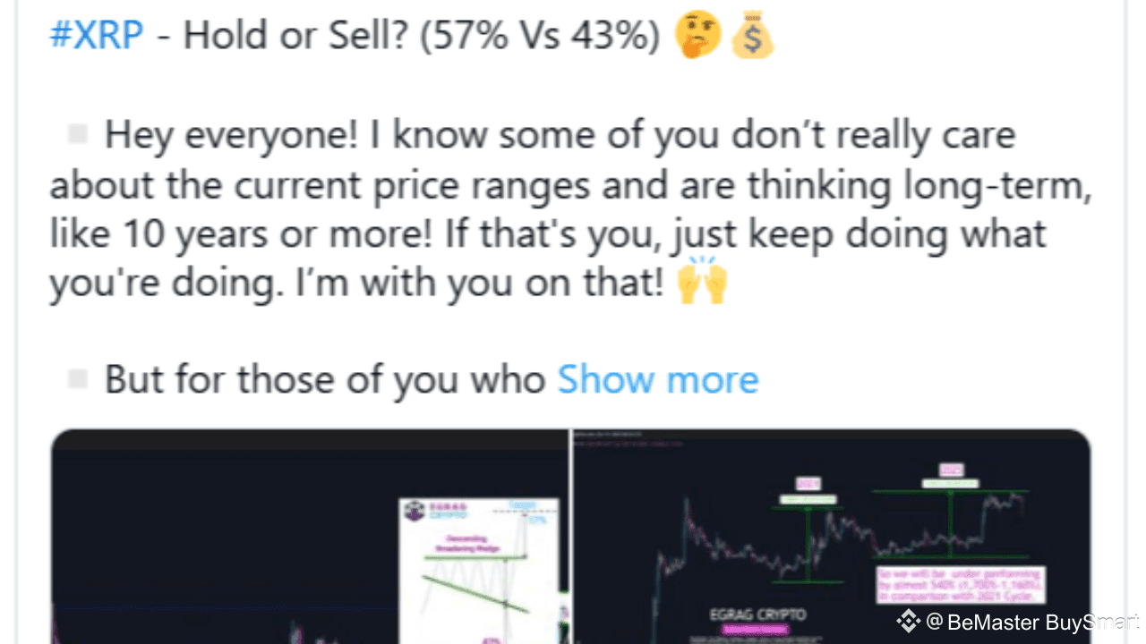 XRP at a Crossroads: Expert Weighs the Odds Between Holding and Selling |  BeMaster BuySmart on Binance Square