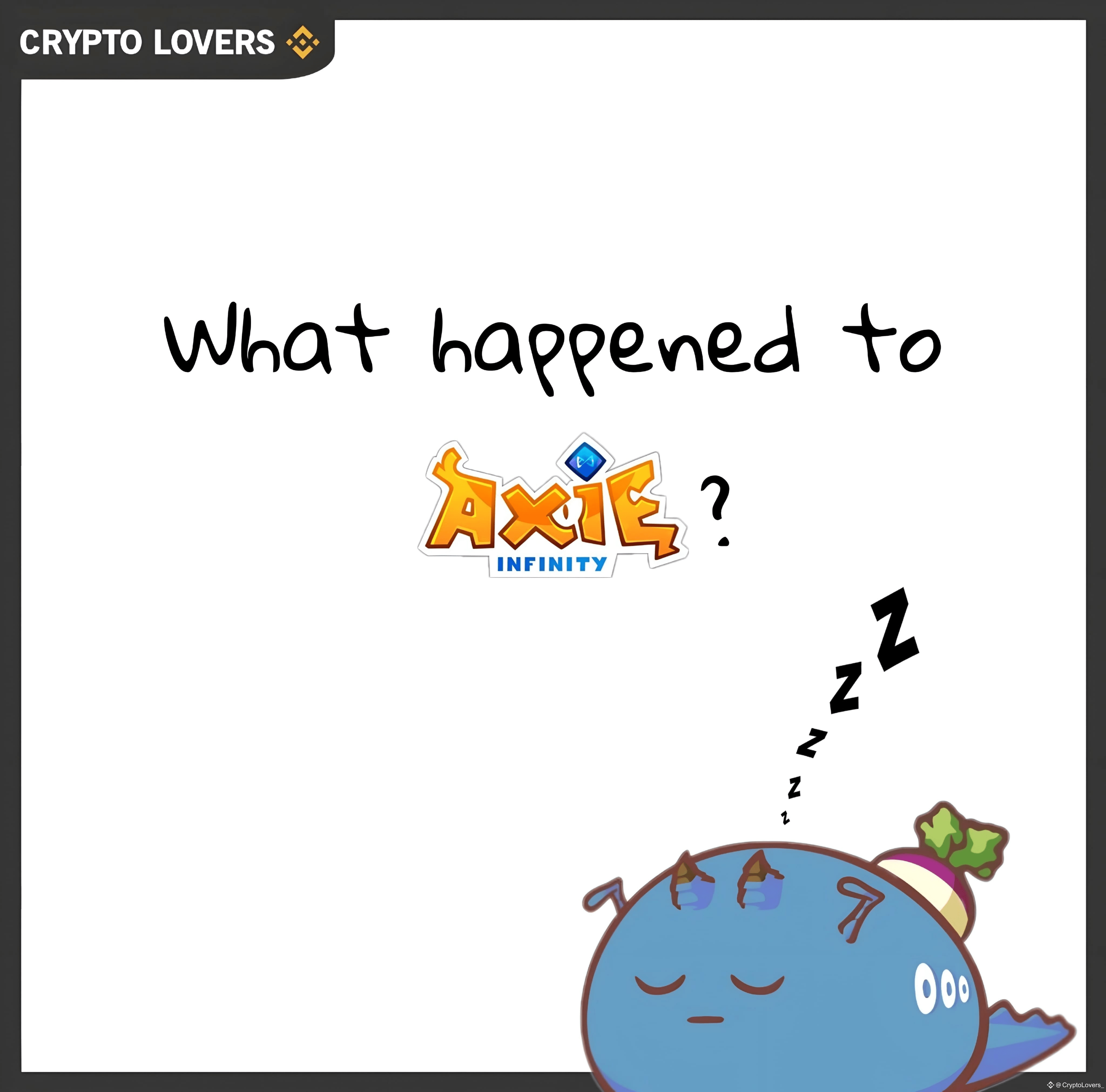 La CAIDA de AXIE INFINITY 🕳 Seamos honestos por un momento | CryptoLovers_  en Binance Square