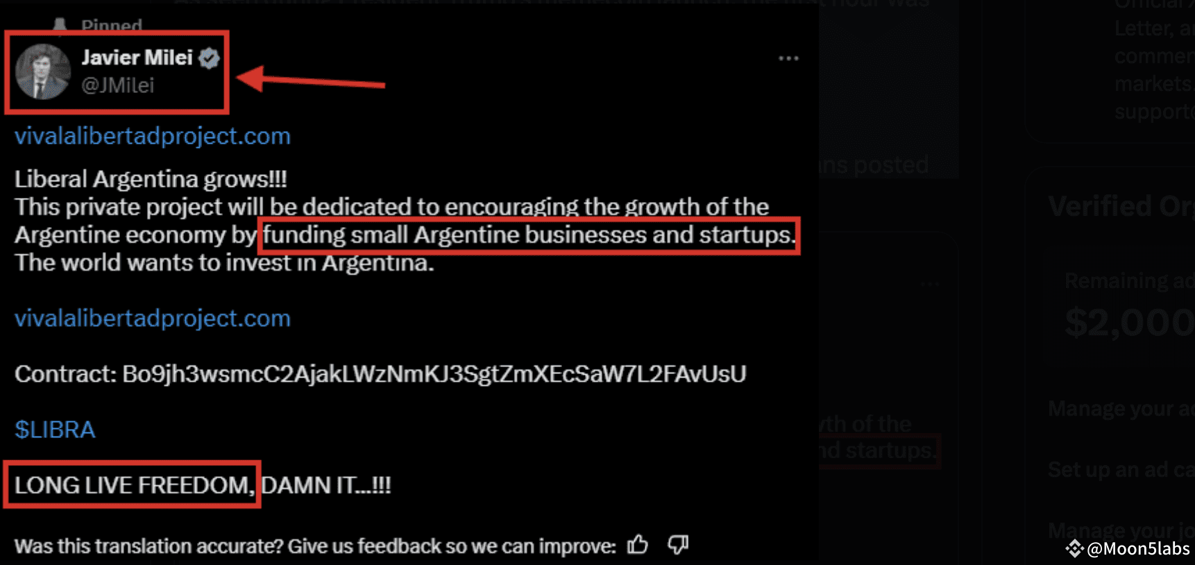 Shocking Revelation: The Dark Past of the Argentine President and the  Biggest Crypto Scam in History | Moon5labs on Binance Square