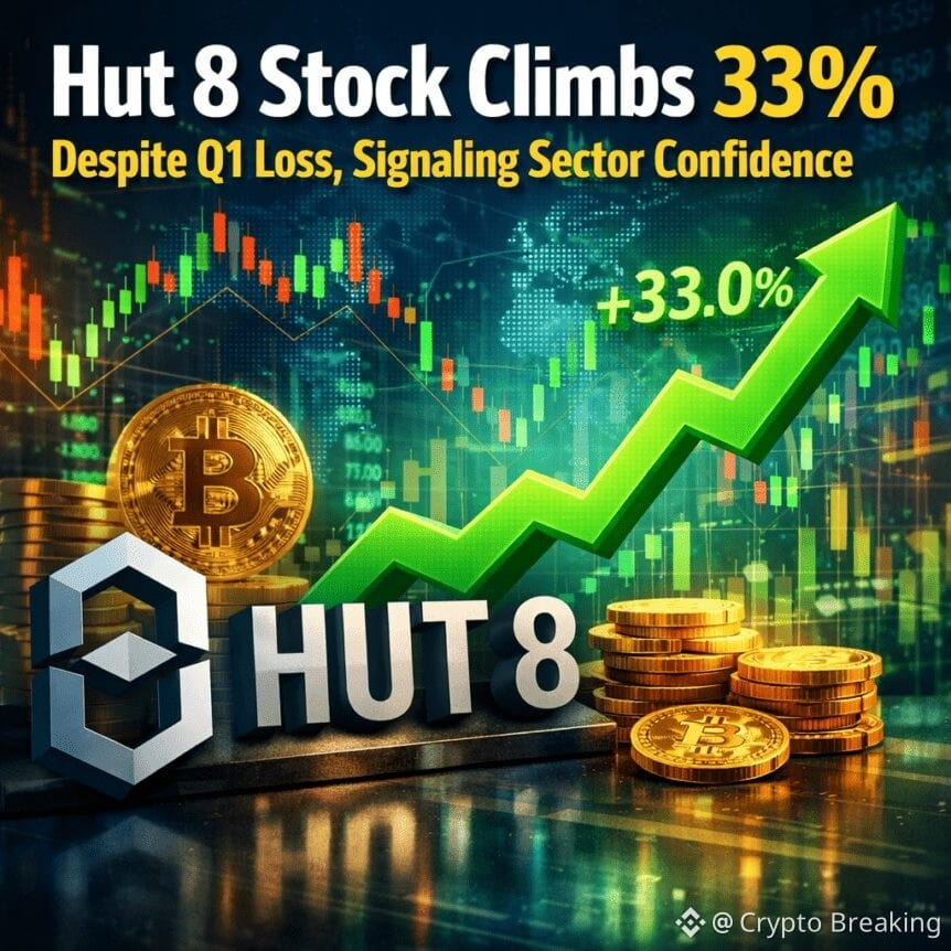 Hut 8 Stock Climbs 33% Despite Q1 Loss, Signaling Sector Confidence