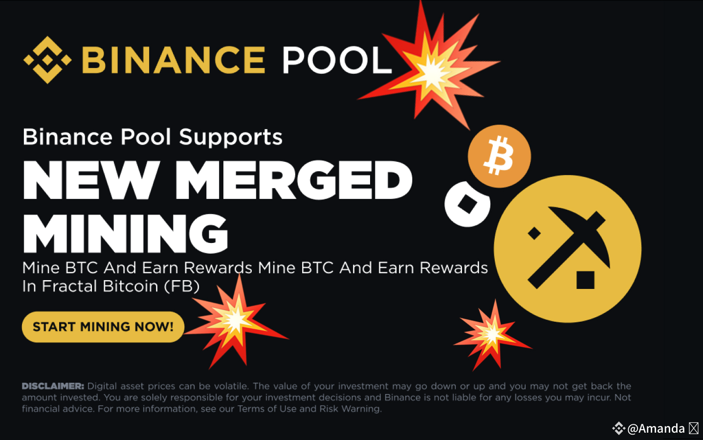 Binance Pool Unveils Dual Rewards Mining: Earn $BTC and Frac | Amanda 🔶 på  Binance Square