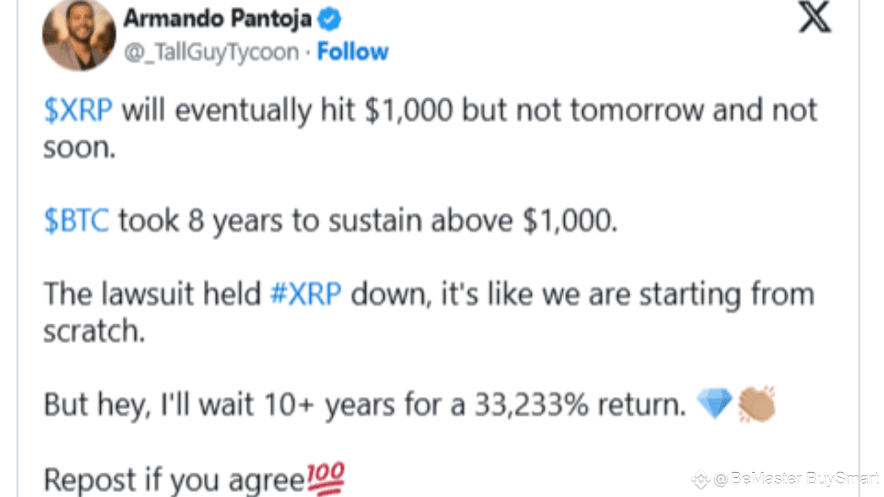 Market Strategist Says XRP to $1,000 Is Inevitable, But When? Details |  BeMaster BuySmart on Binance Square