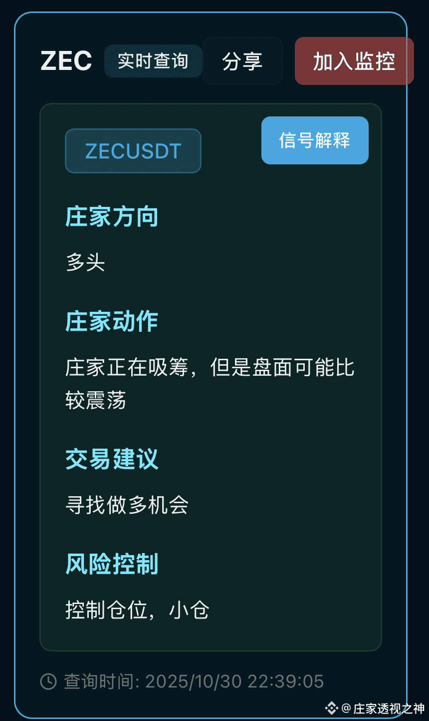 今晚的ZEC行情：庄家吸气、散户憋气，全场都在等一个喷嚏| 庄家透视之神发布于币安广场