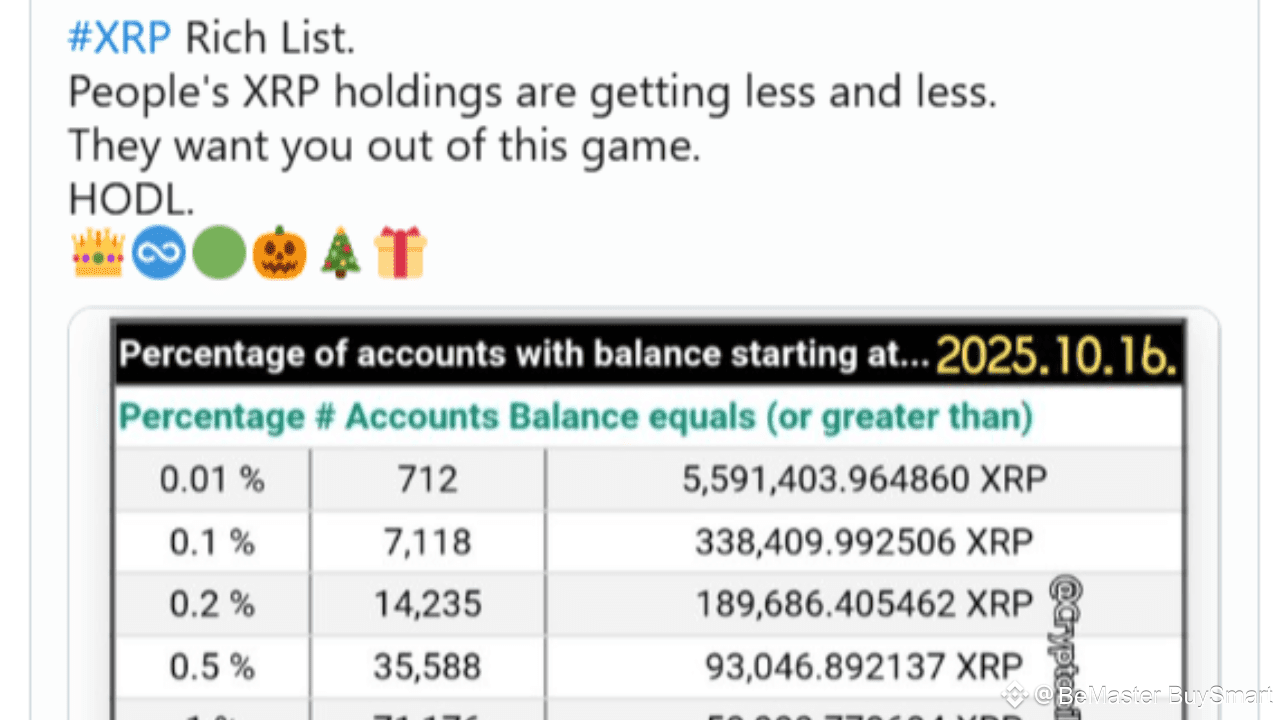 XRP Rich List Updated: How Much You Need to Become a Top 10% Holder Today |  BeMaster BuySmart on Binance Square