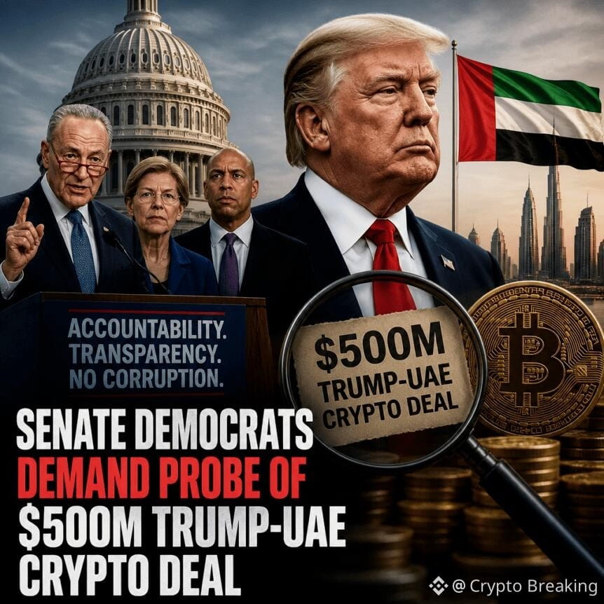 Senate Democrats Demand Probe Of $500m Trump-Uae Crypto Deal