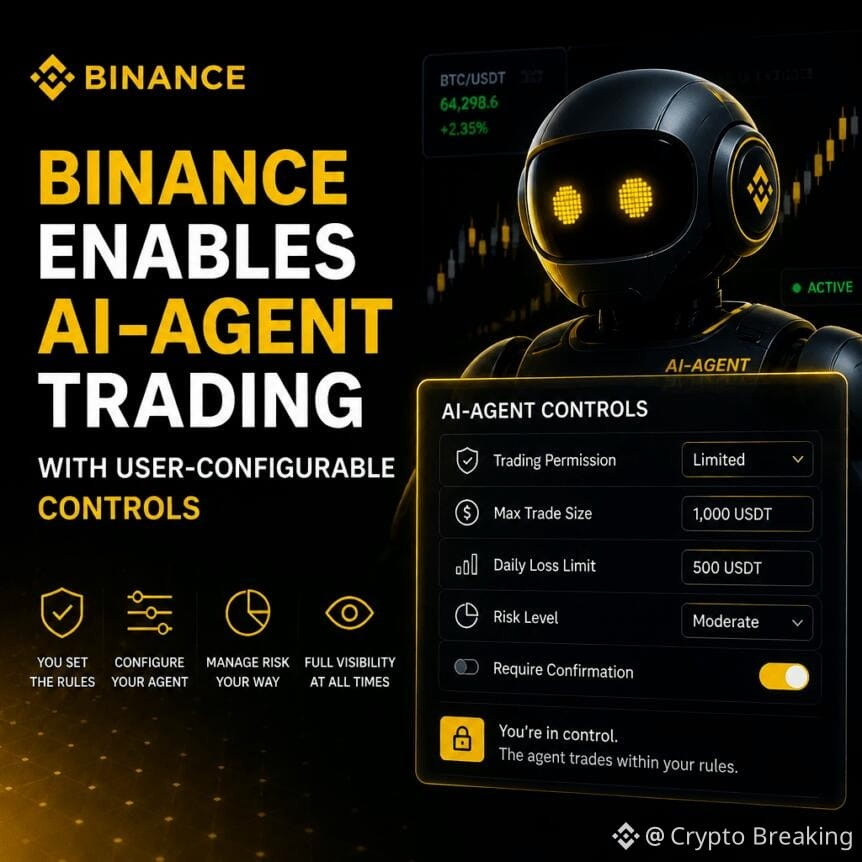 Binance Enables Ai-Agent Trading With User-Configurable Controls