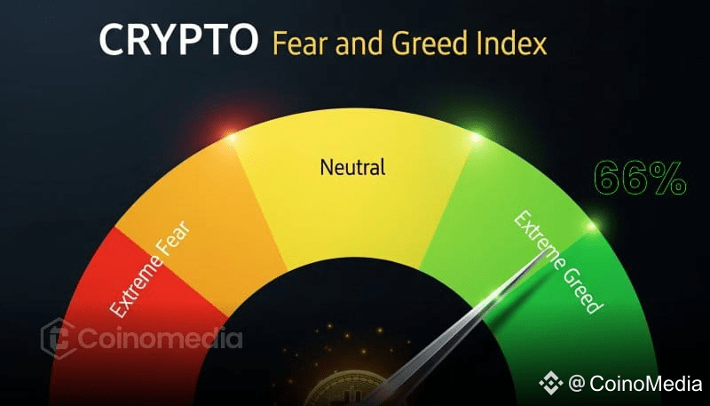 Crypto Sentiment Turns Optimistic as Greed Index Hits 66%